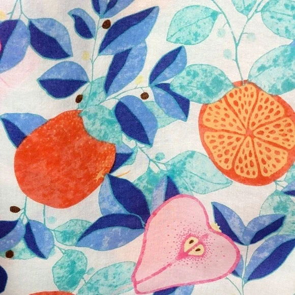 J McLaughlin Shirt Womens Large Button Up Lois‎ Callery Fruits Resort Vacation - Picture 6 of 11